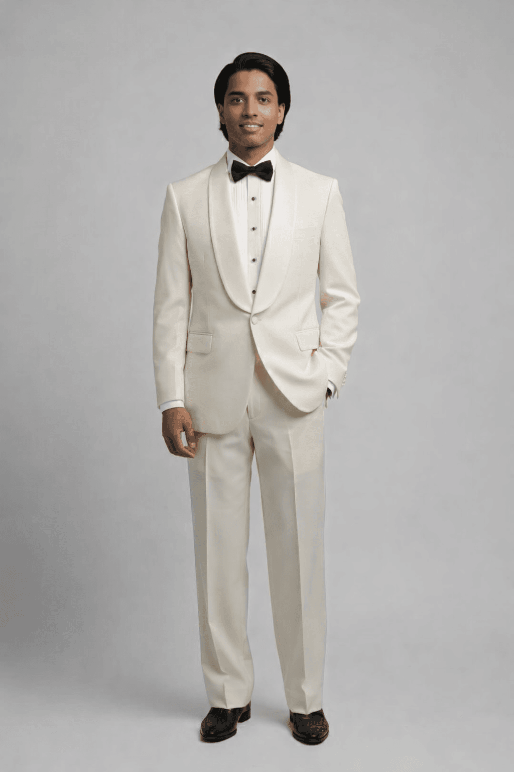 Shawl Collar Dinner Suit In Ivory